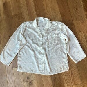 Bows and dots silk dynasty button down  XXL